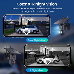 Ống kính kép kép xem 6MP 3K PTZ báo động 4G Sim Thẻ LTE năng lượng mặt trời Máy ảnh IP66 không thấm nước hệ thống an ninh IR tầm nhìn ban đêm Camera CCTV - Product Image 6