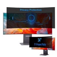 Protection des yeux, filtre anti-lumière bleue amovible, écran de confidentialité bidirectionnel, anti-reflets pour moniteur LG 34 pouces 16:9 grand écran