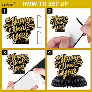 <span class=keywords><strong>Centre</strong></span> <span class=keywords><strong>de</strong></span> <span class=keywords><strong>table</strong></span> en nid d'abeille pour le Nouvel An 2026, décorations <span class=keywords><strong>de</strong></span> fête du Nouvel An, noir et or, décorations <span class=keywords><strong>de</strong></span> <span class=keywords><strong>table</strong></span> pour le Nouvel An, SD2028 - Product Image 5