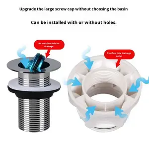 Современный и простой дизайн: аксессуары для горизонтального сливного трубопровода умывальника с защитой от запаха и засоров - Product Image 5