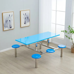 Table rectangulaire de salle à manger 60*120cm en acier inoxydable moderne en gros direct d'usine de nouveau design - Product Image 1