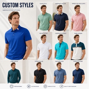เสื้อโปโลผู้ชายโลโก้สั่งทำ ผ้าเทคโนโลยีประสิทธิภาพสูง แห้งเร็ว สำหรับพิมพ์ลาย ชุดทีม OEM ขายส่งจำนวนมาก - Product Image 4
