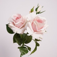 3 Têtes 68CM Fleurs Artificielles Real Touch Fleur Hydrater Lyon Rose pour Intérieur Maison Fête Mariage Décoration