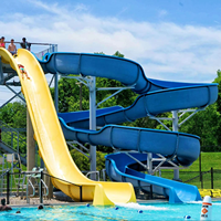 Vente directe d'usine de toboggans spirales colorés, installations de loisirs aquatiques sur mesure