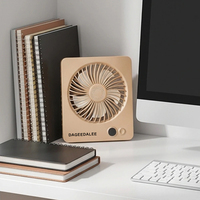 Ventilateur de table DAGEEDALEE 2000mAh personnalisé, ultra-mince, haute capacité, grand flux d'air, faible bruit, pour extérieur et bureau, avec affichage de la puissance