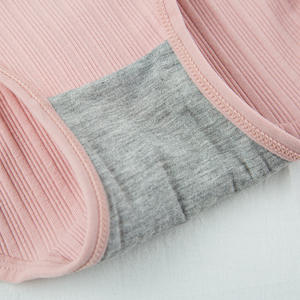 Celana Dalam Wanita Hamil Bertepi Renda Pinggang Rendah Warna Murni Katun Organik Bersirkulasi Pakaian Dalam Wanita Ukuran Plus - Product Image 6