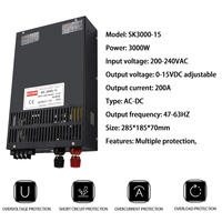 MZMW 3000W 15V 200A Ac Dc Réglable CC/CV Alimentation à découpage Transformateur Industriel Stabilisateur de Tension SMPS