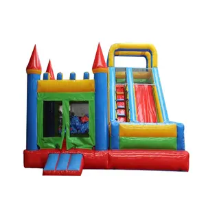 Commercial Inflatable trampoline outdoor bouncing game jumpers Slide party rental Color jumping castle children's bouncing house