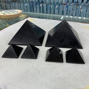 Prezzo all'ingrosso 40x40mm 100x100mm piramide naturale shungite - Product Image 6