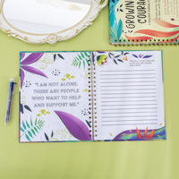 Planificateur de bien-être imprimé personnalisé et Journal d'affirmation Livre manifeste Journal de bien-être et de remise en forme pour les adolescents