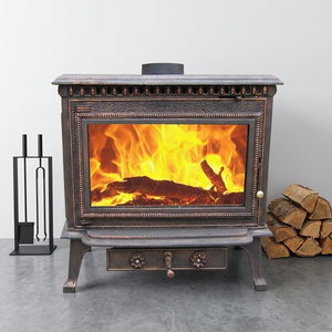 Bestfire Factory Direct Freestanding Modern Cast Iron Wood Burning Stove for Villa Living Room 6KW Heat Output <strong>EN13240</strong> Certified - Product Image 2