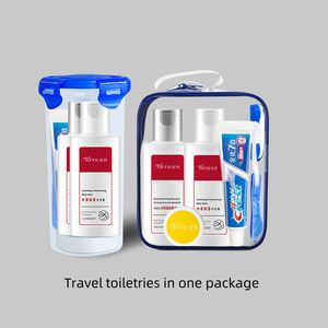 El juego de artículos de tocador de viaje OEM Personalizado incluye cepillo de dientes, enjuague bucal, champú y Gel de ducha, muestras para el cuidado del cabello y el peinado - Product Image 3