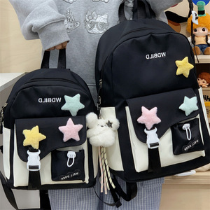 Cute Color-Blocking Student Travel <b>Backpack</b> for Girls Dopamine-Style High-Appearance Children's Versatile Lightweight <b>Backpack</b> - Product Image 3