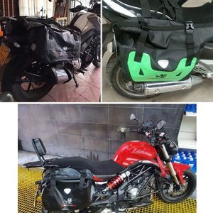 Paquete de 2 <span class=keywords><strong>Alforjas</strong></span> Impermeables <span class=keywords><strong>para</strong></span> Motocicleta de PVC de 25L, Diseño Reflectante, Bolsas de Equipaje Universales <span class=keywords><strong>para</strong></span> Viajes - Product Image 3