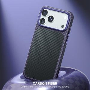 เคสกันกระแทก L188 หรูหรา ผลิตจากคาร์บอนไฟเบอร์และอะรามิดไฟเบอร์ สำหรับ iPhone 18 17 16 Pro Max ป้องกันรอยนิ้วมือ - Product Image 2
