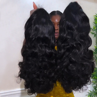 Peluca de Cabello Humano Vietnamita Virgen SDD, Rizos Voluminosos, Densidad 250%, Sin Pegamento, Lista para Usar, Encaje Frontal HD 13x6, Precortada y Predecolorida