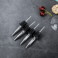 Verseur de bouteille en acier inoxydable avec bouchon en caoutchouc pour huile d'olive et vin – Versement rapide