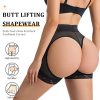 Culottes gainantes pour femmes, effet push-up fessier et rehaussement des hanches ; Corset amincissant en dentelle grande taille