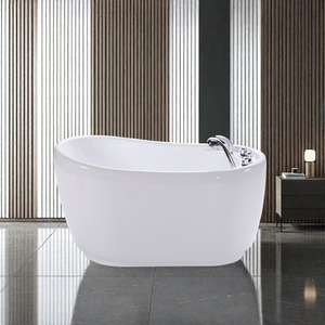 <span class=keywords><strong>Bañera</strong></span> de esquina independiente para baño, suministros para mascotas, tamaño pequeño, superficie sólida redonda y blanca - Product Image 3