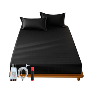 रानी आकार की काली कपास चांदी के फाइबर ने सोने के लिए बेहतर नींद कल्याण सादे फिट शीट 60 80 15 - Product Image 2