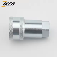 Raccord rapide hydraulique femelle G 1/2'' en acier au carbone 35Mpa, série compatible HANSEN HA15000, pour tracteur