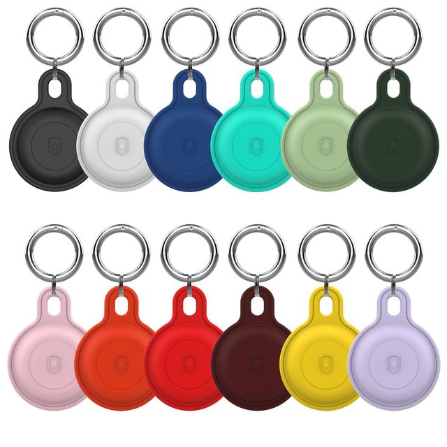 IPX8 Waterproof Keychain Holder for Airtag Case Silicone Cases for AirTags Key Ring Chain for Apple AirTag Finders Accessories