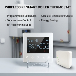Termostato WiFi Inalámbrico Toupwell de Diseño Moderno y Alta Calidad para Caldera de Agua, Compatible con <span class=keywords><strong>Tuya</strong></span>, <span class=keywords><strong>Opentherm</strong></span> y PC, para Hogar, Apartamento y Baño - Product Image 1