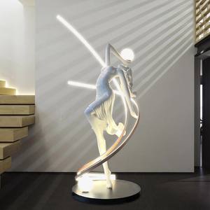 Di alta qualità Hotel di lusso danza creativa dea angolo in piedi luce moderna design minimalista arte decorazione Led lampada da terra - Product Image 5