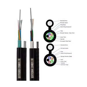 Cable de Fibra Óptica Blindado Aéreo <span class=keywords><strong>Anti</strong></span>-<span class=keywords><strong>Ratones</strong></span>, Figura 8, 12, 24, 48, 96 Núcleos, G652D, Franja de Color, Vitta Ftth - Product Image 3