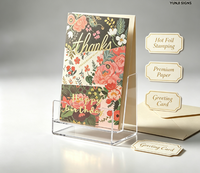 Cartes de vœux YUNJI en gros, Noël et anniversaire, impression numérique, estampage à chaud, carton couché, cadeau personnalisé, remerciement