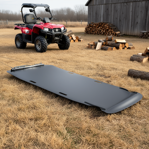 Yard Drag Sled 90 X 46 Inch Heavy Duty HDPE Glider 1500lbs Capacity For Atv Utv Tractor Firewood <b>Transport</b> - Product Image 2