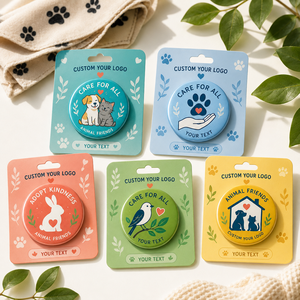 Pins Metálicos Personalizados de Bienestar Animal, Cuidado de Mascotas, Rescate, Pins Promocionales Circulares con Diseño de Esmalte Duro - Product Image 2