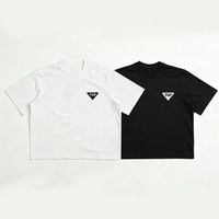 Camiseta Oversize Corta de Hombre con Logo Bordado Estilo Urbano al por Mayor