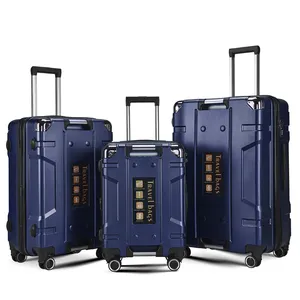 Bán hàng nóng bán buôn Vali Đôi xử lý Bộ hành lý phổ bánh xe mở rộng trường hợp xe đẩy tháo gỡ thuận tiện