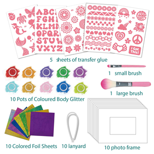Folie Handwerk Kreative Spielzeug Fee Eva Aufkleber Kunst No Mess Folie Schimmer Foto rahmen Bastel set für Kinder - Product Image 2
