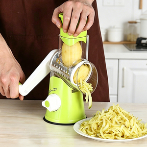 Râpe de cuisine multifonctionnelle : trancheuse, râpe à glace, râpe à légumes rotative pour concombres et pommes de terre, râpe à fromage - Product Image 1
