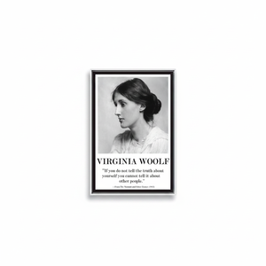 Printed <b>Canvas</b> Artwork: Virginia Woolf Quote Literary Home Decor,WHITE <b>FRAMED</b> <b>CANVAS</b> - Product Image 2