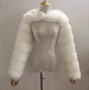 Fall Winter Keep Warm <strong>Faux</strong> <strong>Fur</strong> <strong>Shrug</strong> Top for Women Plus Size Thick <strong>Faux</strong> <strong>Fur</strong> Ong Sleeve Crop Top - Product Image 6