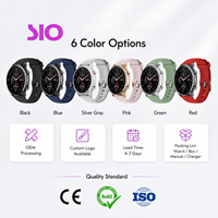 Reloj Inteligente TFT Redondo de 1.28 Pulgadas, Resolución 240*240, Resistente al Agua 30M, Carga Magnética, Reloj Inteligente Deportivo con Funciones de Salud, Batería de 300mAh