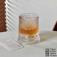 Verre à whisky rotatif lumineux, modèle best-seller, verre à vin de luxe gaufré, tendance des célébrités d'Internet
