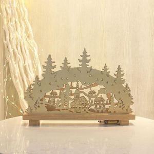 2023 Hot Sale Battery Powered Eco-friendly Warm White <b>LED</b> Wooden <b>Tree</b> Light Christmas Lights for Room Decoration - Product Image 3