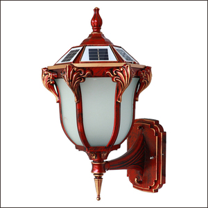 Applique murale extérieure solaire contemporaine à LED en aluminium étanche pour jardin, balcon, couloir, cour, villa, porte, hôtel - Product Image 2