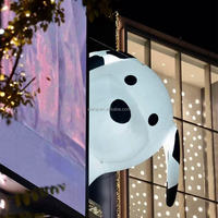 Mascotte géante blanche pour décoration de fête personnage gonflable animal de dessin animé chien
