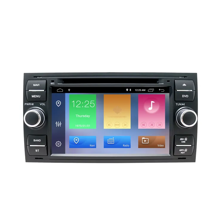 ZYCGOTEC DVD Đài Phát Thanh Xe Hơi Android 12 Cho Ford Focus 2 3 Mk2 Mondeo 4 Kuga Fiesta Transit Đa Phương Tiện GPS Navi