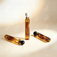 Flacon compte-gouttes en verre dépoli de 1,5/2 ml avec bouchon à bille pour huiles essentielles, huiles de massage, échantillons de parfum, cosmétiques vides, personnalisable avec logo