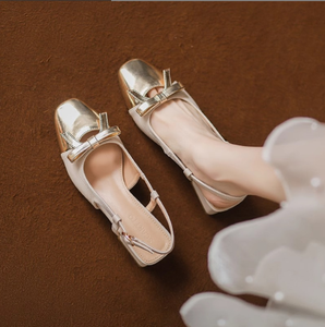 Nuevas <span class=keywords><strong>Sandalias</strong></span> de Tacón Grueso de Cuero para <span class=keywords><strong>Mujer</strong></span>, <span class=keywords><strong>Sandalias</strong></span> de Diseñador Francés con Punta Cuadrada y Tacón <span class=keywords><strong>Medio</strong></span> para Verano - Product Image 5