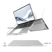 Una nueva computadora portátil Intel N95 de cuatro núcleos de 16 pulgadas, equipada con teclado Inglés Win 11 System, 16GB RAM adecuado para uso comercial