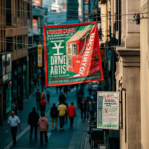 Logo imprimé personnalisé magasin Promotion drapeaux bannières fournitures de fête fournies en usine pour les événements - Product Image 6