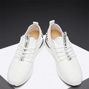 Chaussures Oxford de sport blanches pour hommes, semelle intérieure rehaussante, augmentation de la hauteur de 6 cm, baskets à lacets, en maille, chaussures rehaussantes, taille 37-43 - Product Image 5