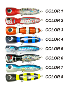 Nuovo OEM Popper in legno richiamo fatto a mano pesca a traina <span class=keywords><strong>esche</strong></span> da pesca richiamo di legno 120g 19cm esca artificiale Top richiamo d'acqua legno - Product Image 4